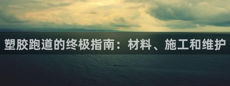 谈球吧官网app下载：塑胶跑道的终极指南：材料、施工和维护